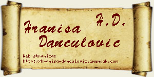 Hraniša Dančulović vizit kartica